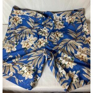 Mens Chaps Hawaiian Swim Shorts Blue‎ Cream XXL